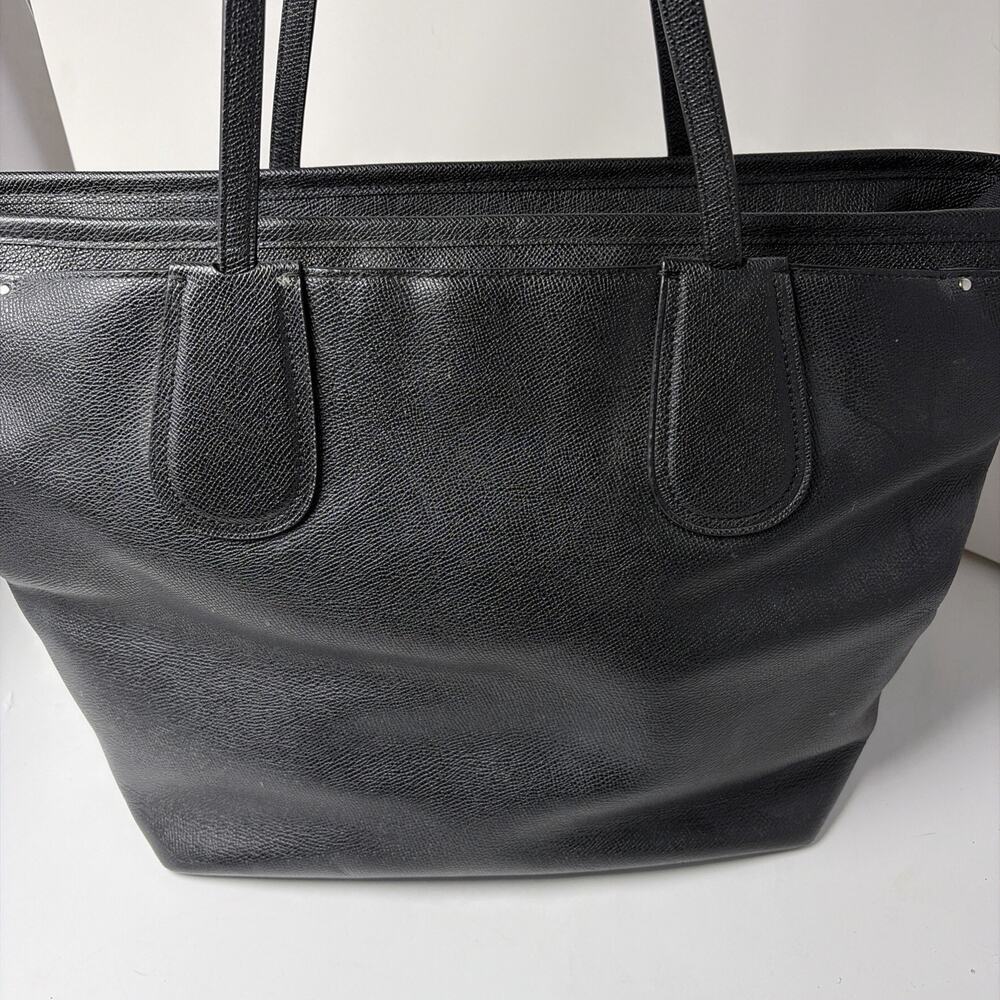 COACH Black Crossgrain Leather Diaper Bag Large Multifunction Tote Travel - Picture 7 of 13